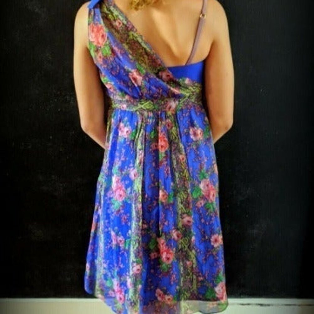 NWT Betsey Johnson Party Prom Silk Chiffon Dress Size 0 XS